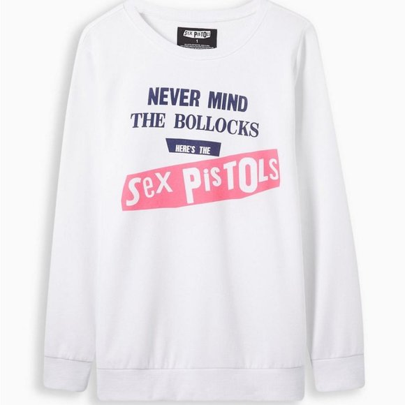 ❤NWT VINTAGE TORRID SWEATSHIRT ☆ 1980s ☆ SEX PISTOLS BAND ☆ GRAPHIC PLUS SIZE - Picture 1 of 9